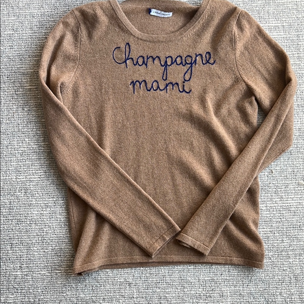 Lingua Franca Cashmere Champagne Mami Sweater